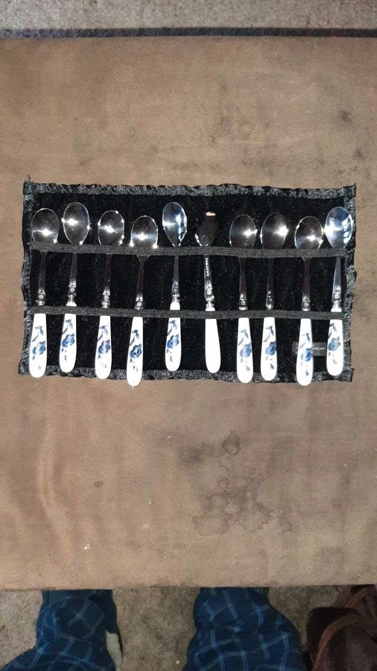 Set of 10 Spoons with Velvet Case - photo 3