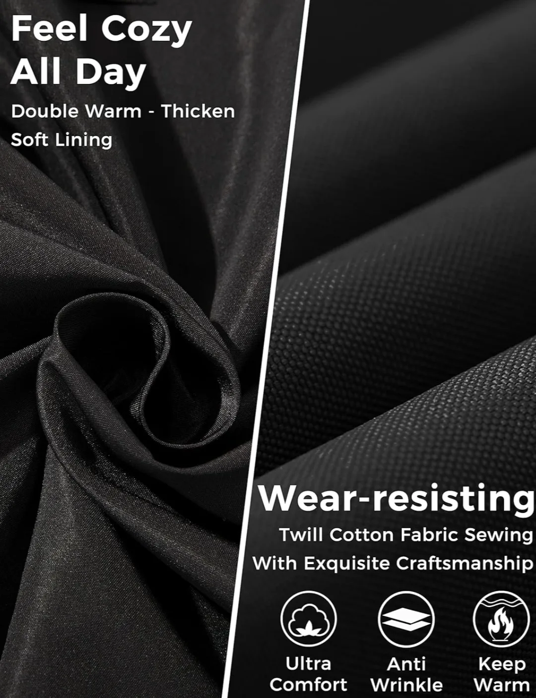 Wantdo Women's Winter Parka - Black Long Puffer Jacket - Size M image indicator(4)