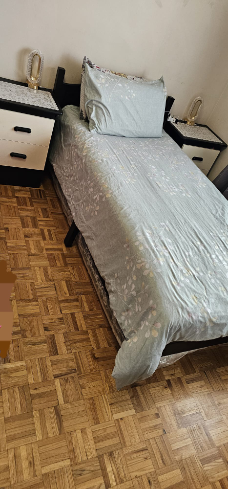single bed  dresser mirror  2 night table and drwer - photo 2