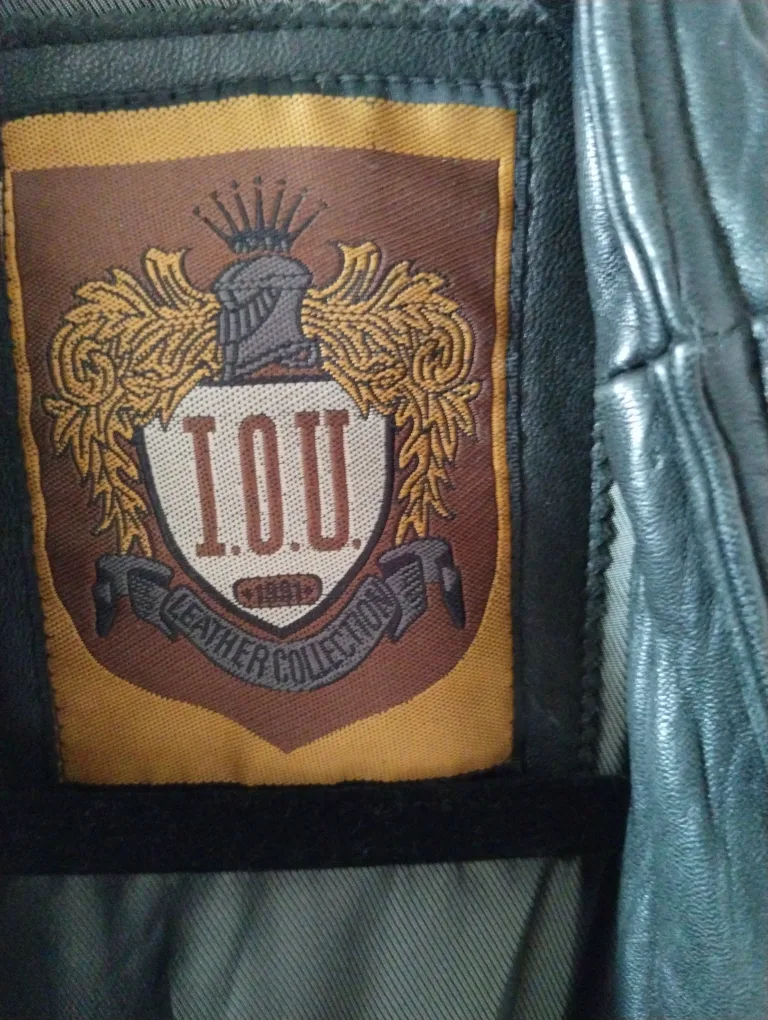 Vintage IOU Leather Collection Black Leather Trench Coat image indicator(5)