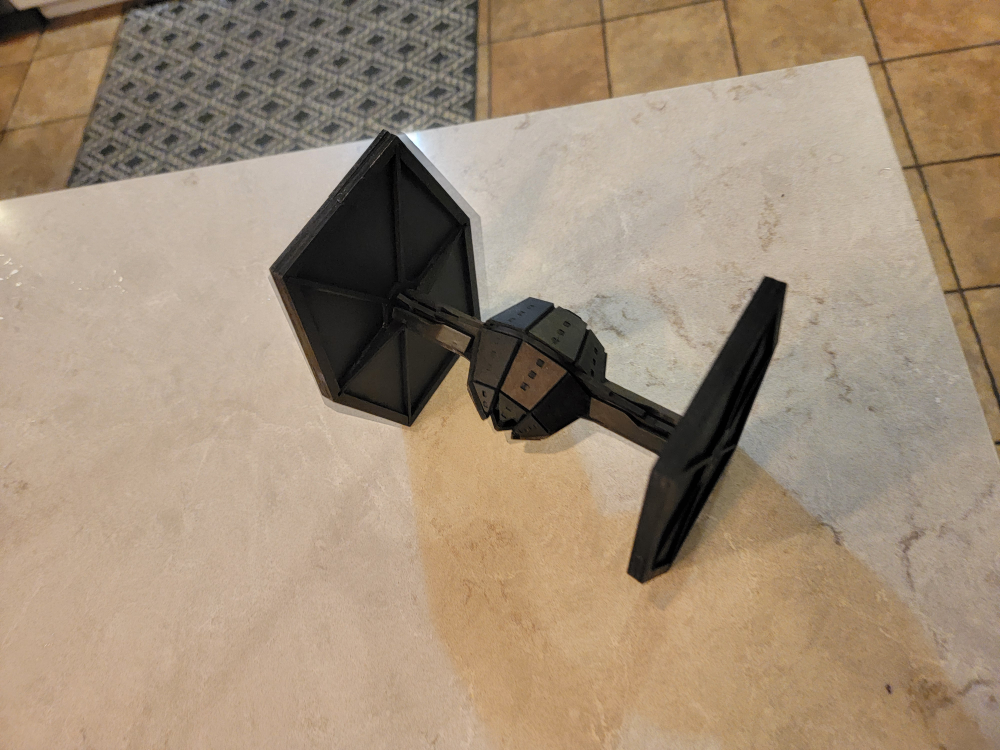Laser Cut Wood  TIE Fighter Star Wars Model Kit - photo 2
