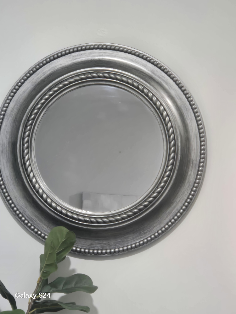 Silver Round Wall Mirror