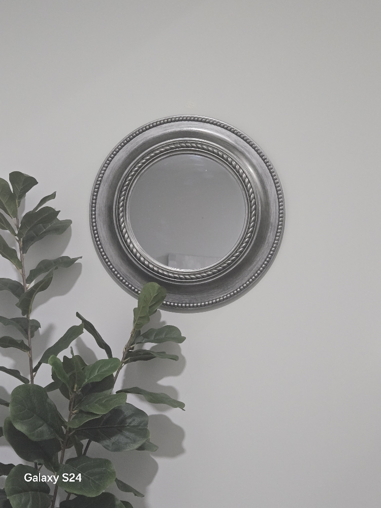 Silver Round Wall Mirror - photo 2