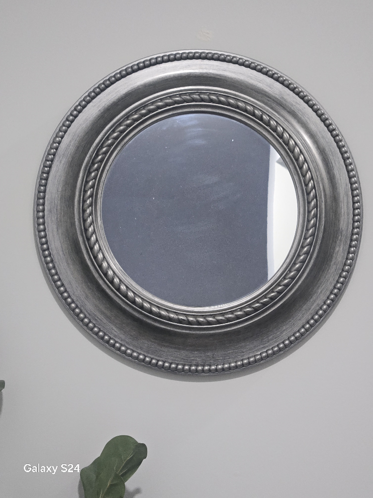 Silver Round Wall Mirror - photo 3