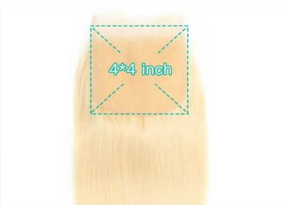 4x4 Blonde Straight Closure image indicator(2)