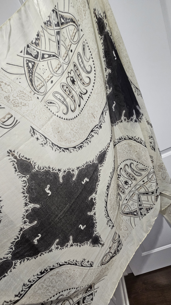 Black and White Patterned Scarf - photo 4