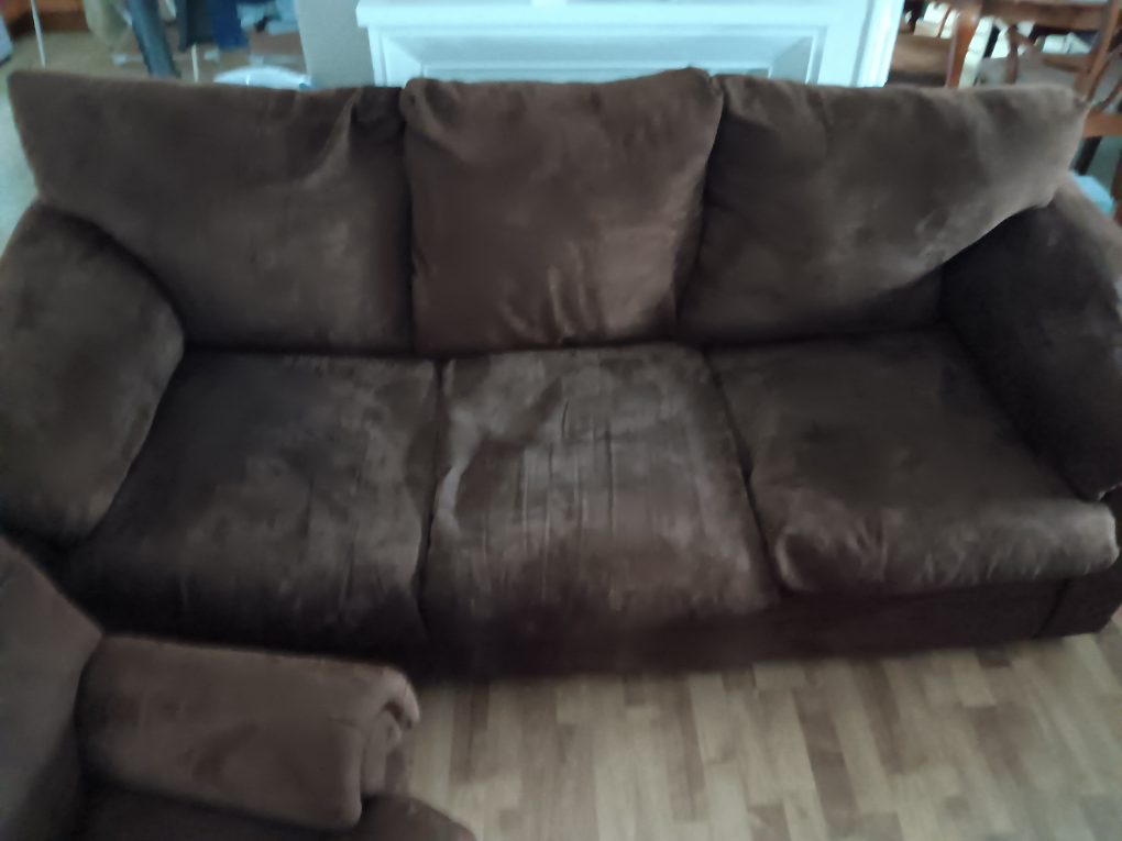 Brown Microfiber Sofa Set - photo 3