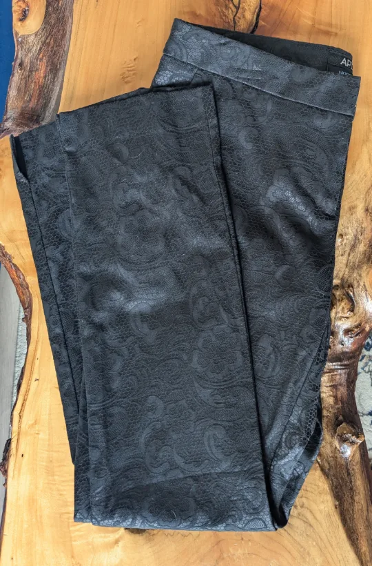 BNWT Apt. 9 Black Floral Lace Cigarette Pants image indicator(2)