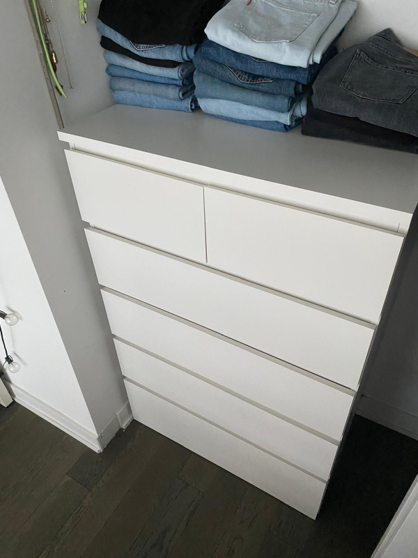 IKEA MALM 6-Drawer Chest - White