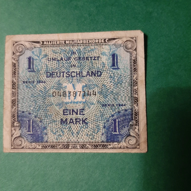 One Mark German banknote from Allied Military Government