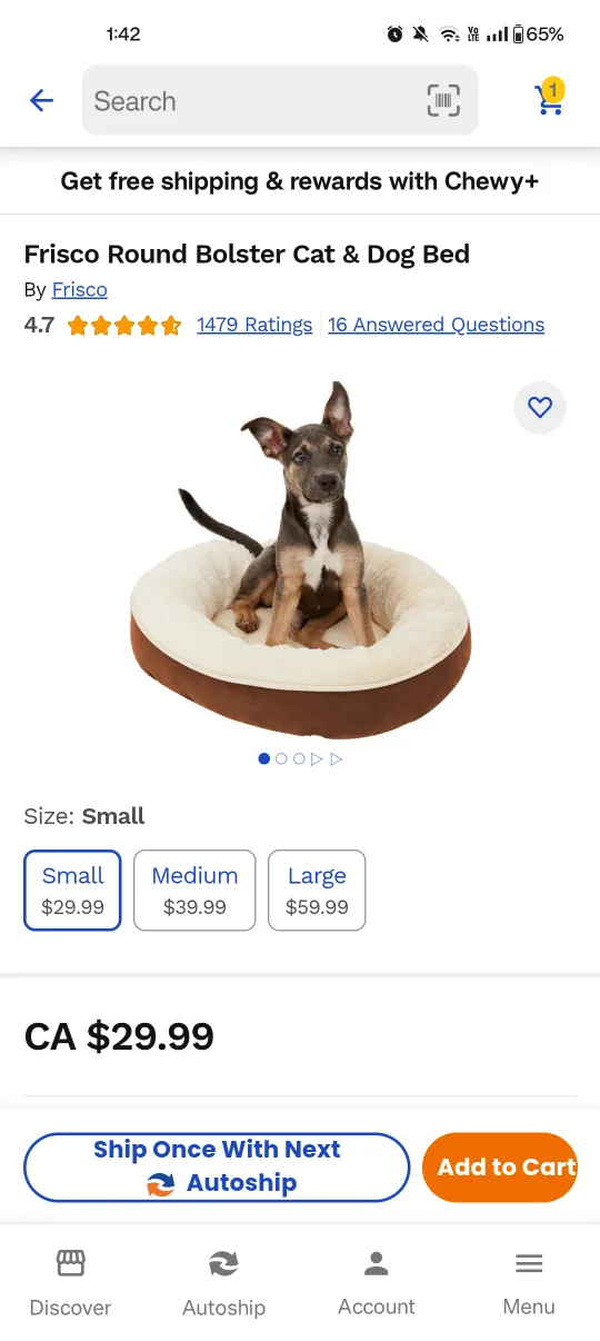 Frisco Round Bolster Cat & Dog Bed - Small image indicator(2)
