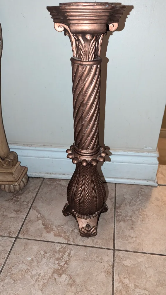 Ornate Copper Candle Holder Stand image indicator(2)
