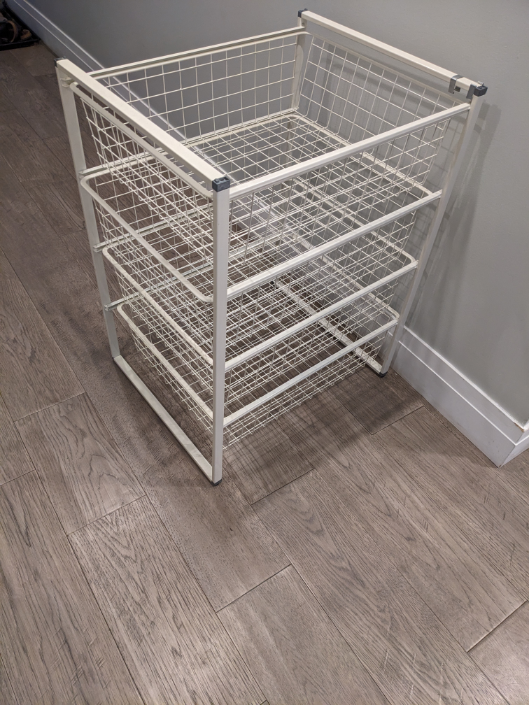 Free White Metal 4-Tier Sliding Basket Organizer - photo 3