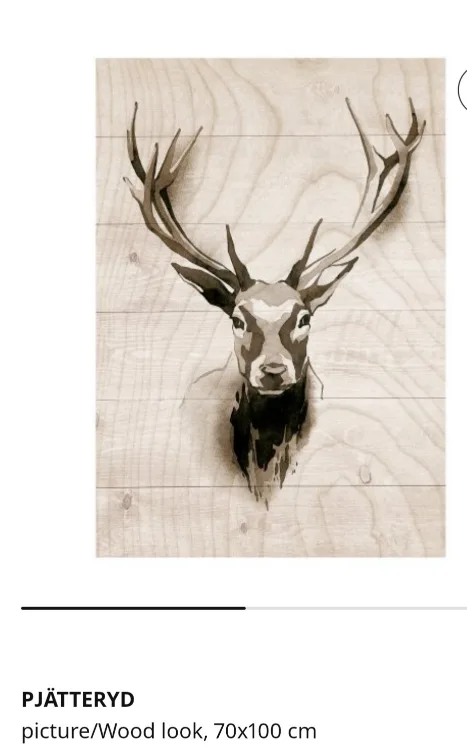 IKEA Pjätteryd Deer Canvas Wall Art image indicator(2)
