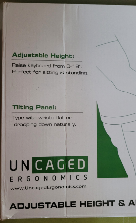 WorkEZ Adjustable Height Keyboard Tray by Uncaged Ergonomics - photo 3