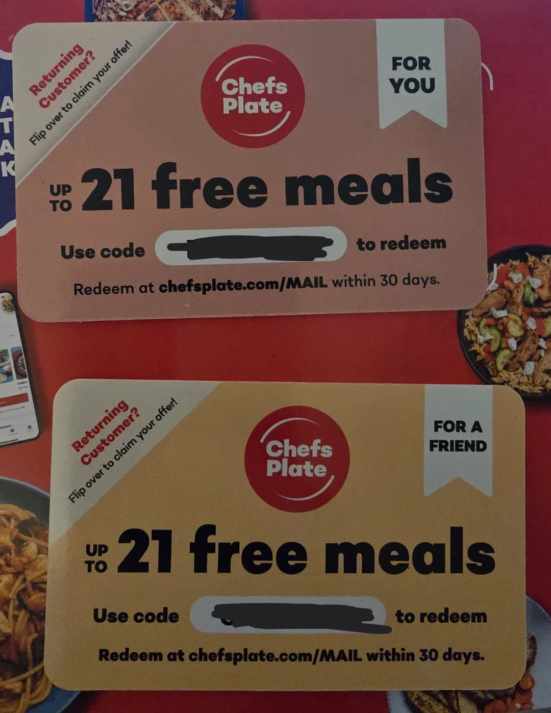 #Freecycle Chef's Plate 21 Free Meals Referral Codes thumbnail
