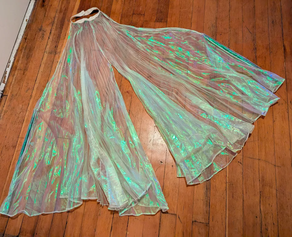 Iridescent Pleated Sheer Cape thumbnail