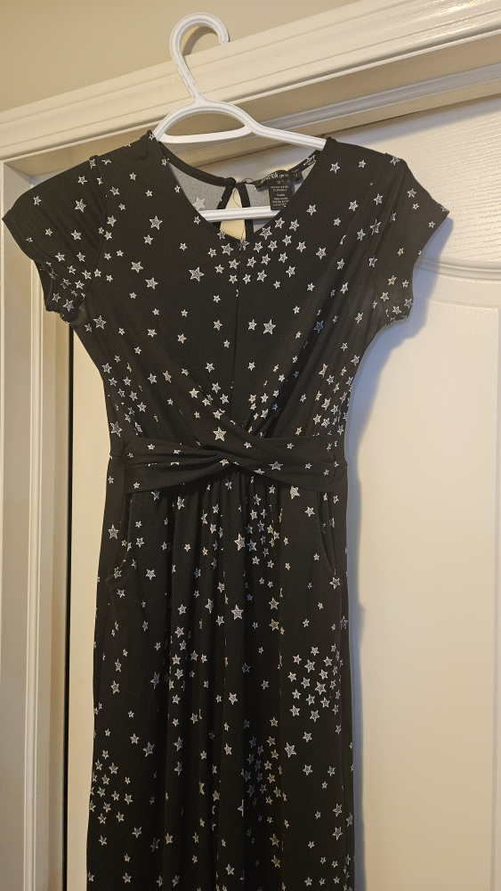 Black and white star print jumpsuit - photo 2