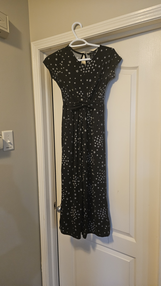 Black and white star print jumpsuit - photo 3