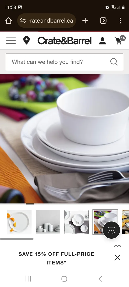Crate & Barrel Dinner and Salad Plates - Set of 6 thumbnail