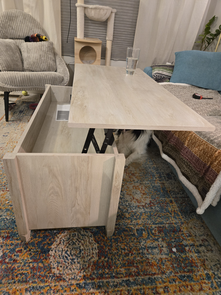 Sauder Edge Water Lift Top Coffee Table - Chalk Chestnut - photo 3