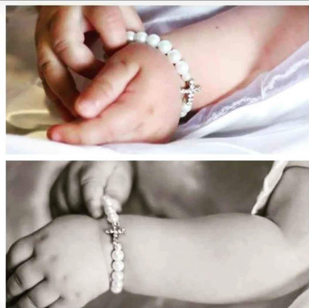 Infant/Toddler Pearl Cross Bracelet - photo 2