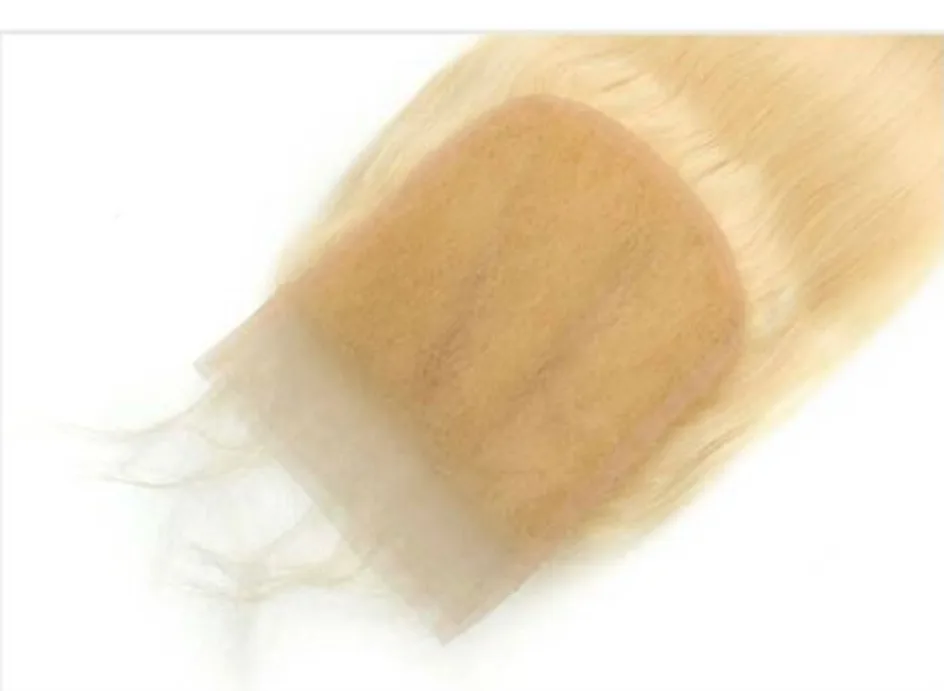 4x4 Blonde Straight Closure image indicator(3)