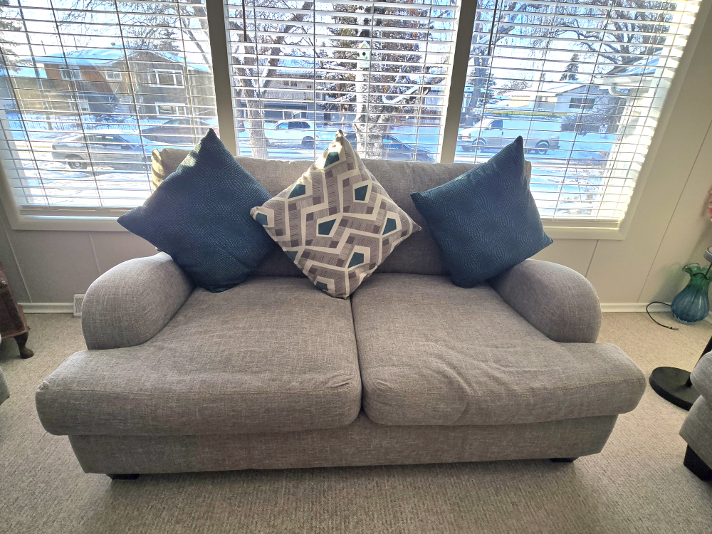 Grey Fabric Sofa Set - Loveseat and Armchair - photo 2