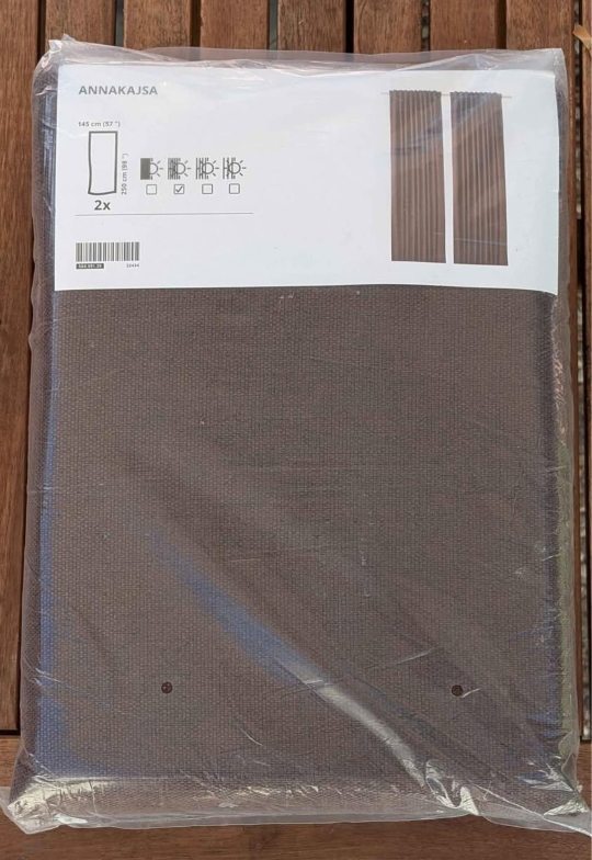 IKEA Dark Brown Curtains - ANNAKAJSA