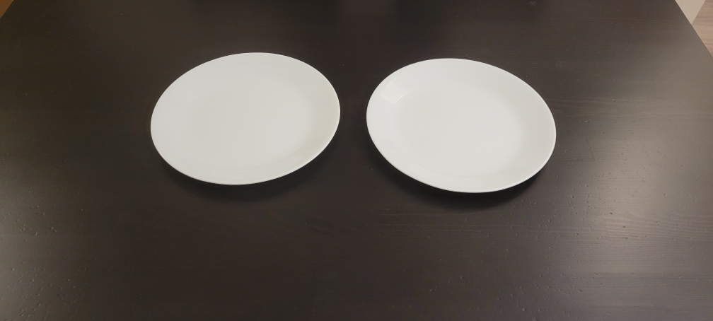 Two White Dinner Plates