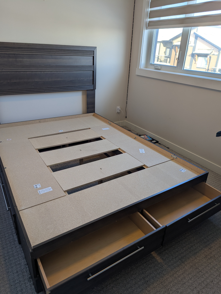 Queen Size Bed Frame with Storage - photo 2