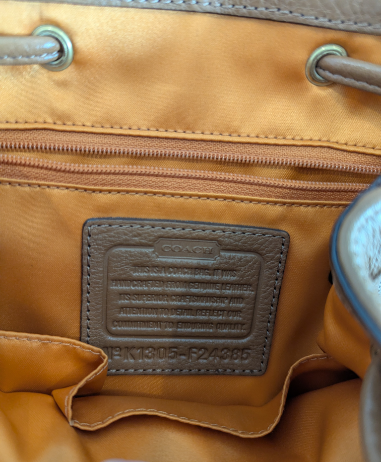 Coach Leather Backpack - Tan - photo 4