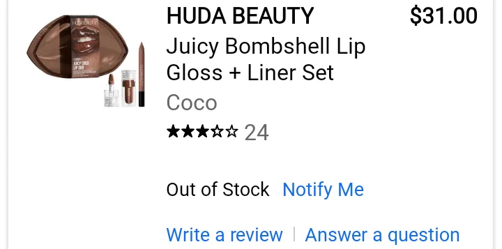Sephora Huda Beauty Juicy Coco Lip Duo - Brown Kit image indicator(2)