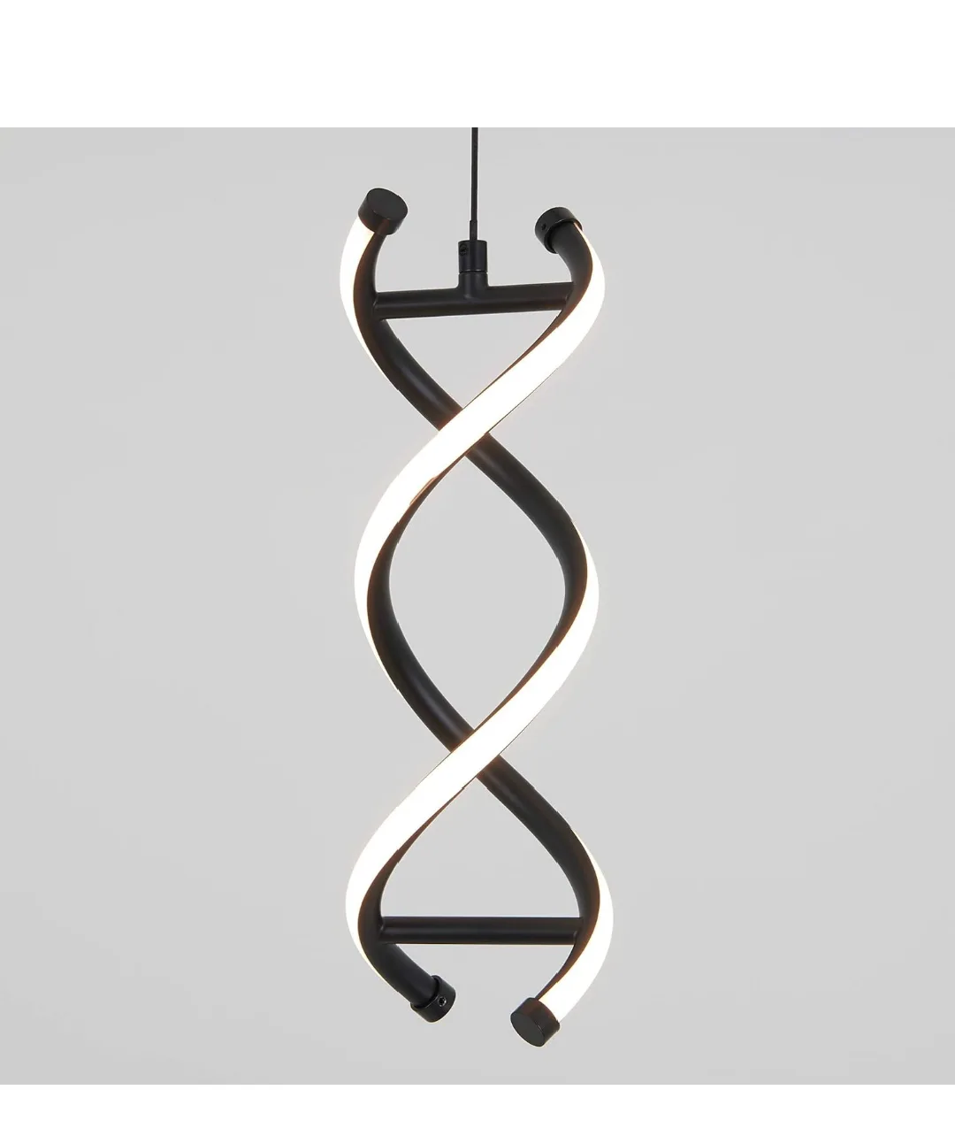 DNA 13W LED Modern Pendant Light Fixture, Black Finish image indicator(2)