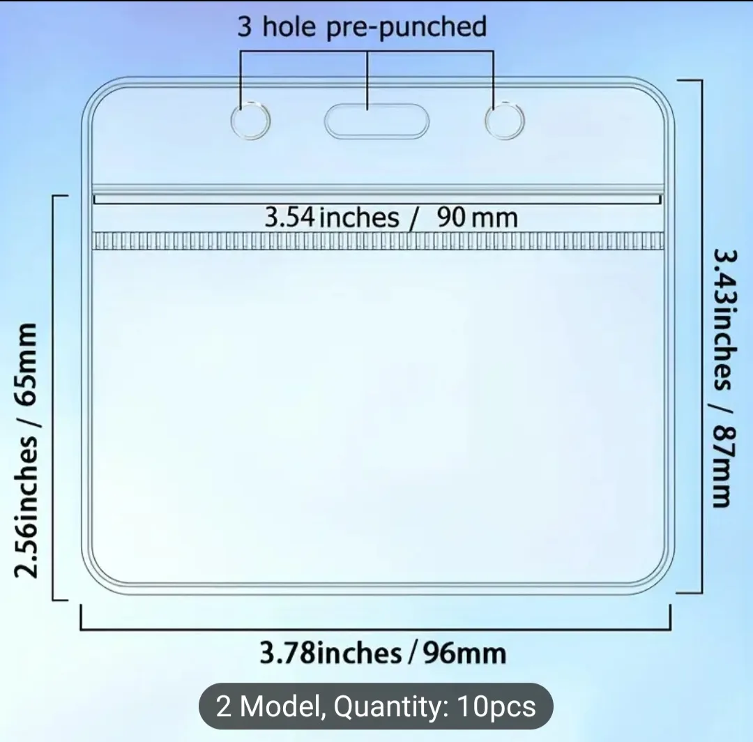 10 Pack Clear Plastic card Holders image indicator(2)