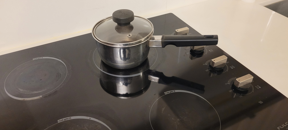 Small Stainless Steel Saucepan with Lid