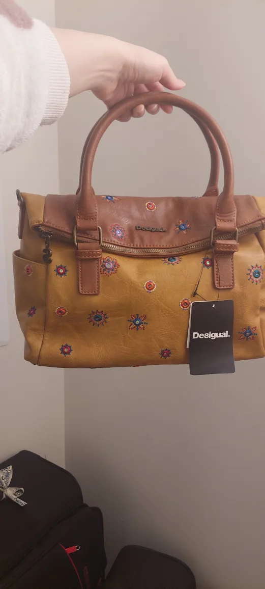 Desigual Yellow Handbag thumbnail
