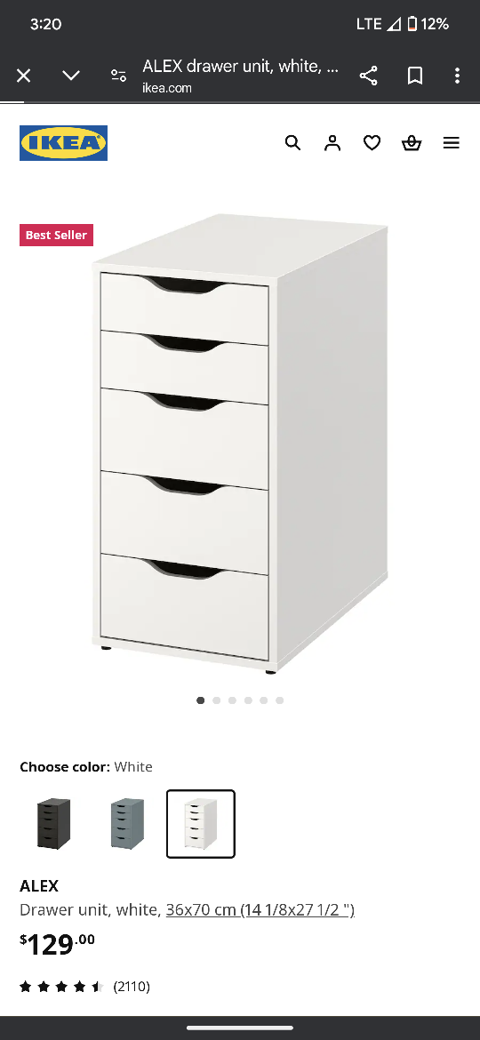 Ikea alex drawer and linnmon desk - photo 2