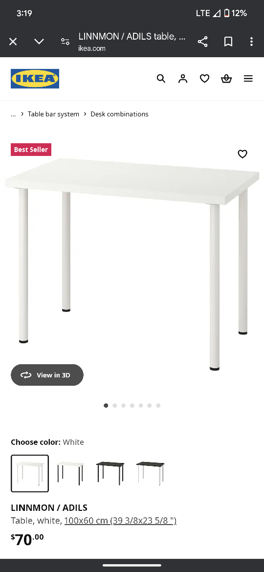 Ikea alex drawer and linnmon desk - photo 3