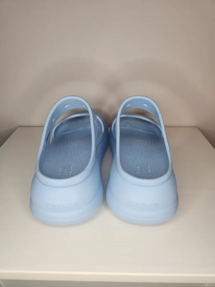Crocs Light Blue Platform Sandals Size W9 image indicator(5)
