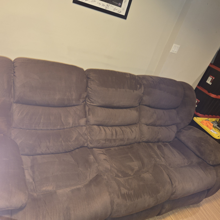 Brown Reclining Sofa - photo 2