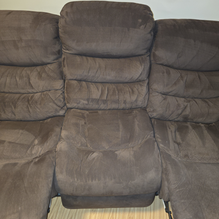Brown Reclining Sofa - photo 5
