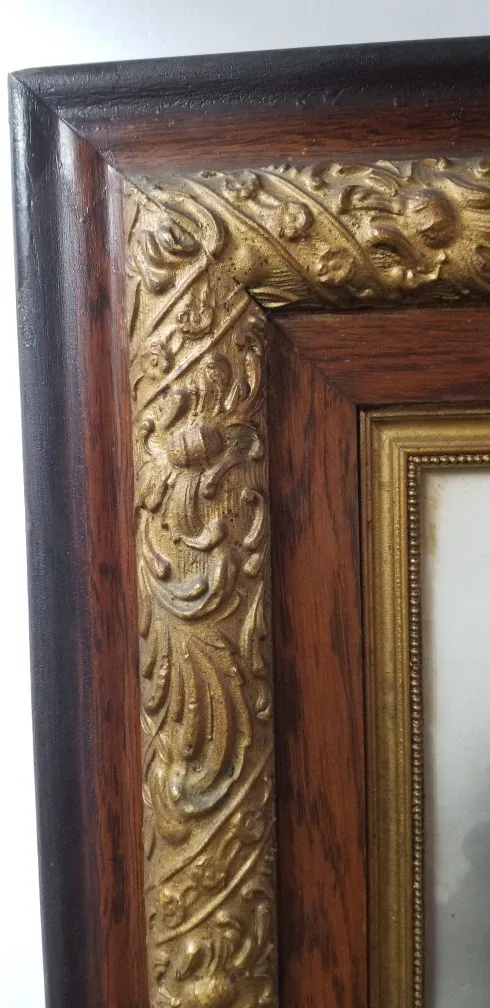 Antique Framed Photograph of Couple image indicator(6)