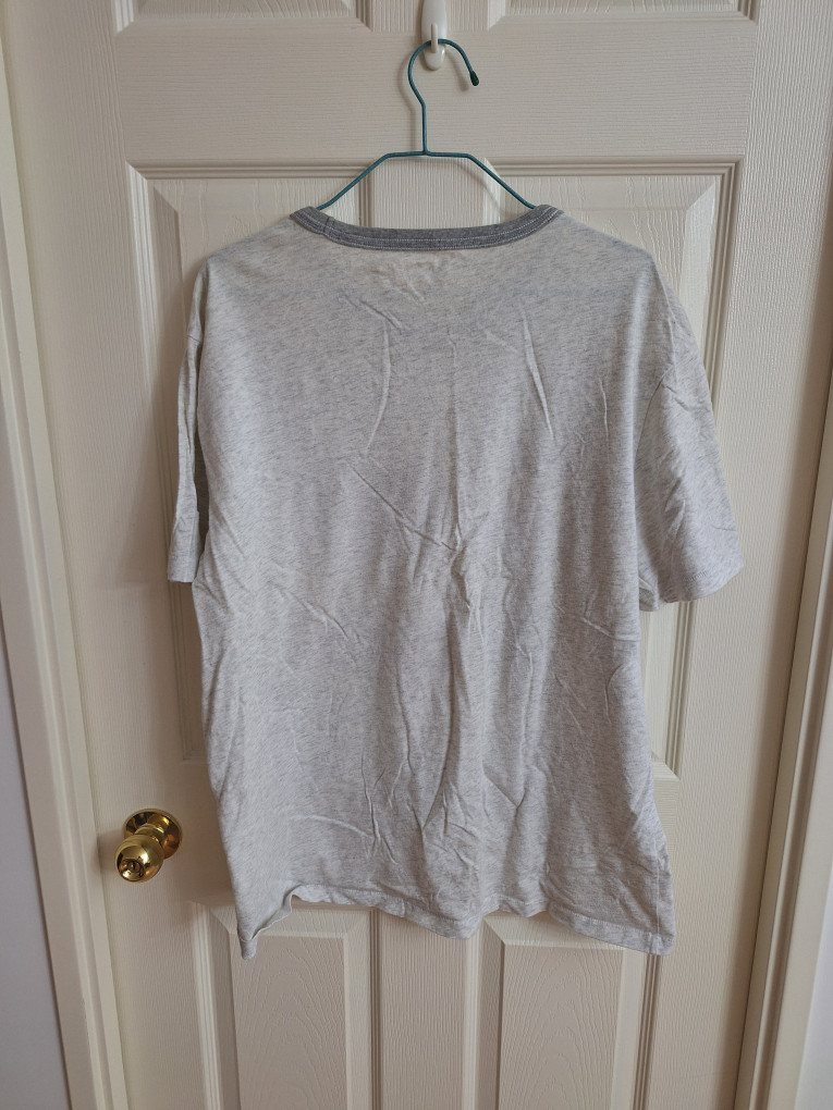 Men's Grey T-Shirt with Wave Graphic - photo 2