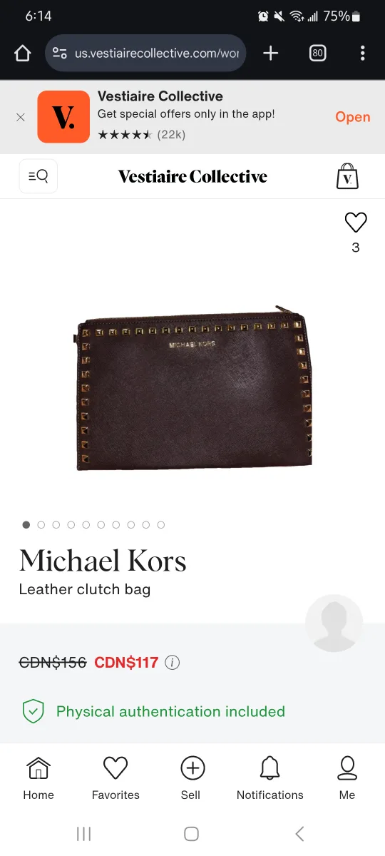 Michael Kors Selma Studded Zip Clutch image indicator(2)