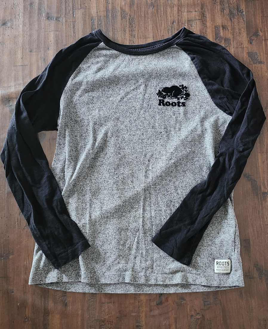 Roots Grey and Black Long Sleeve Shirt