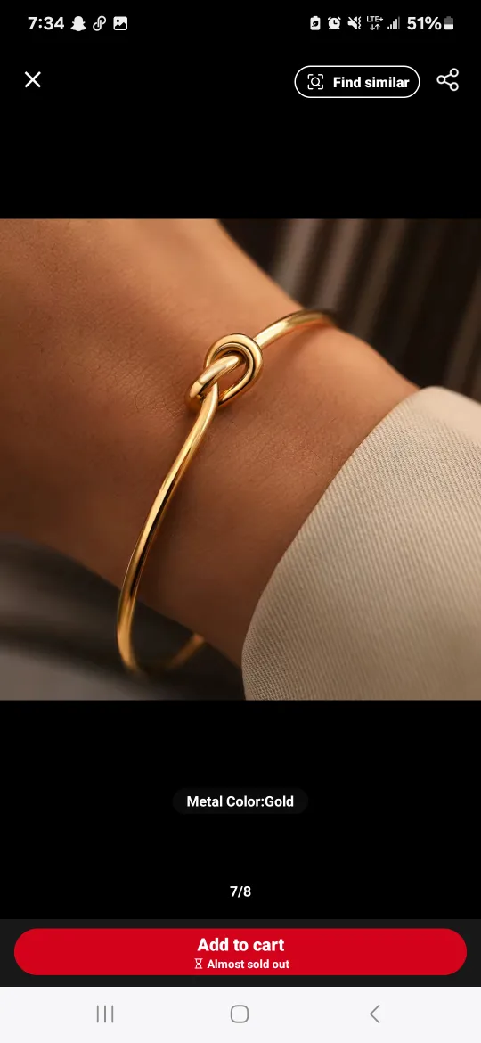 [new ✨️] Gold Knot Cuff Bracelet image indicator(2)