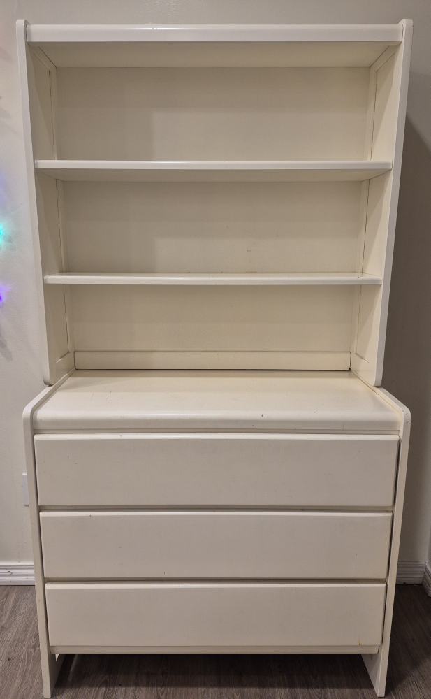 White Hutch with Three Drawers