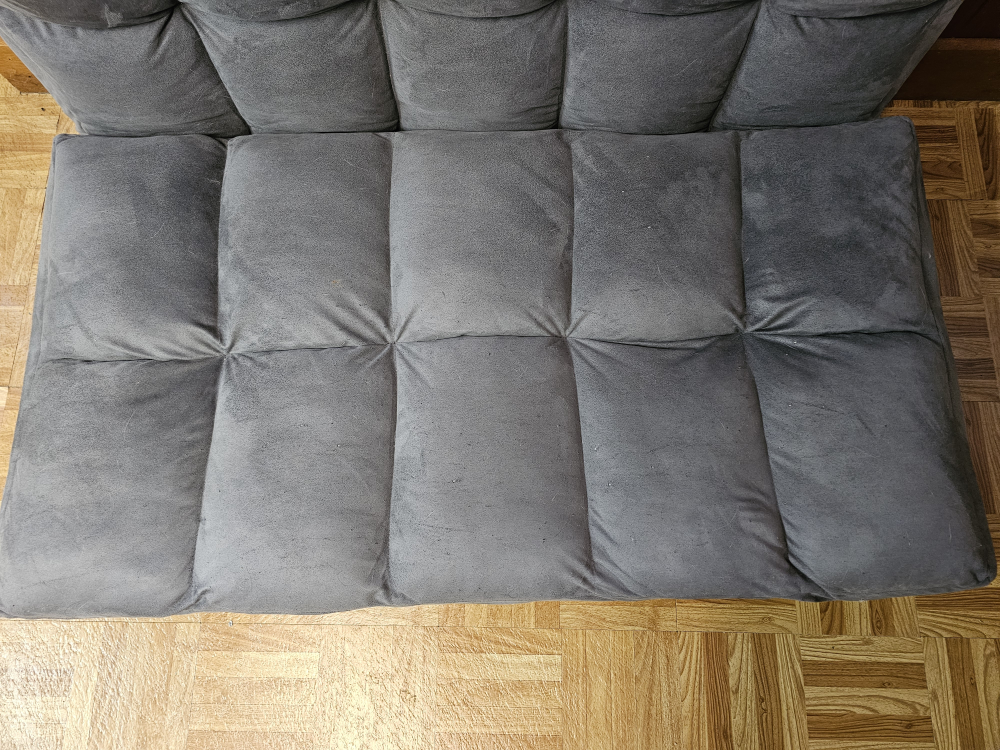 Grey floor folding couch and futon sofa - photo 2