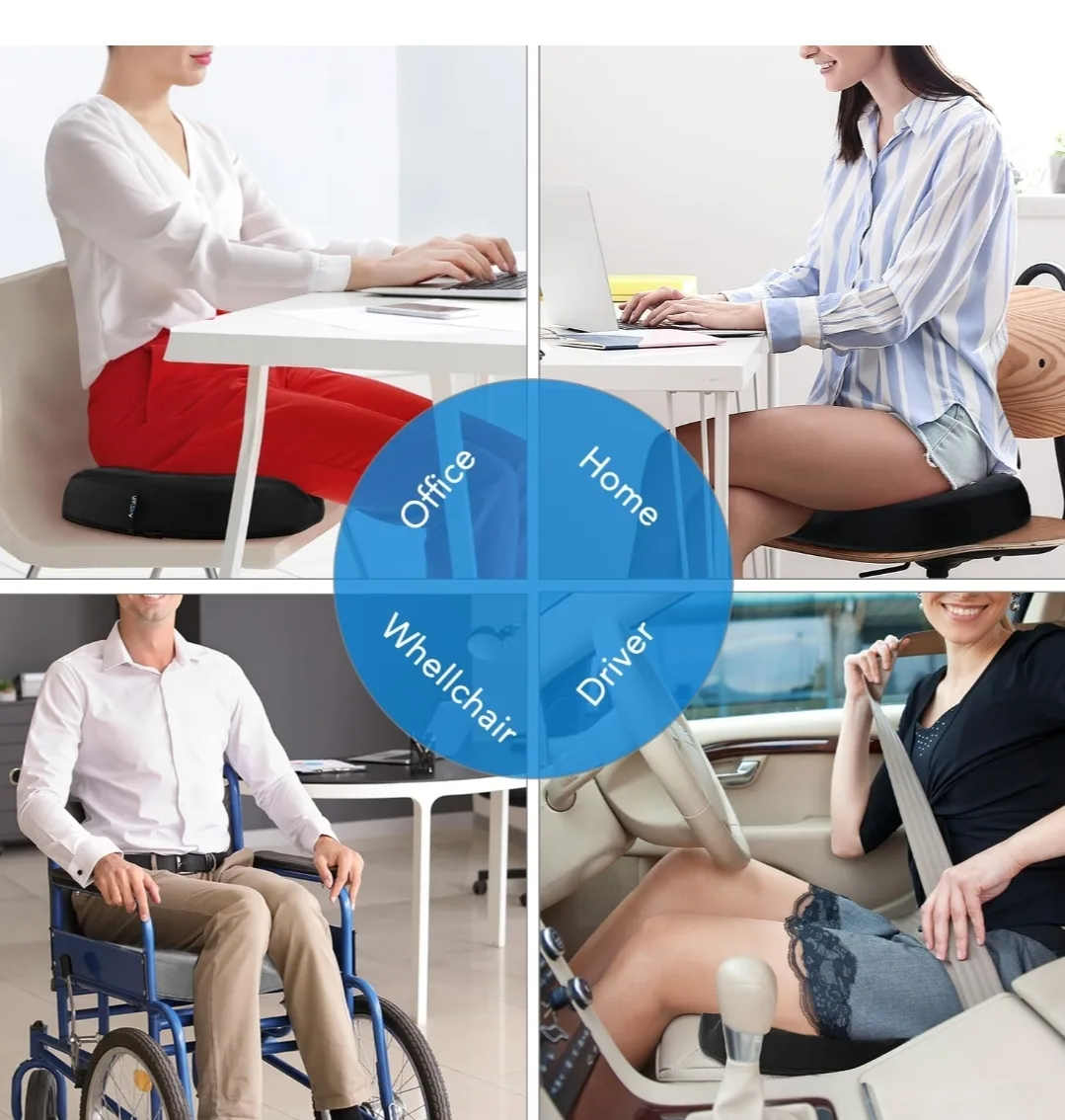 Non-Slip Donut Pillow for Tailbone Pain & Hemorrhoid Relief image indicator(6)